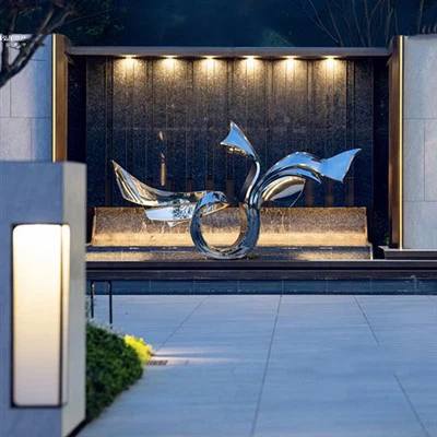 Cerflun rhuban hedfan modern-polyn drych