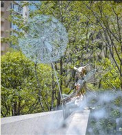 Cerflun Dant y Llew Gardd Dur Gwrth-Dur Di-staen